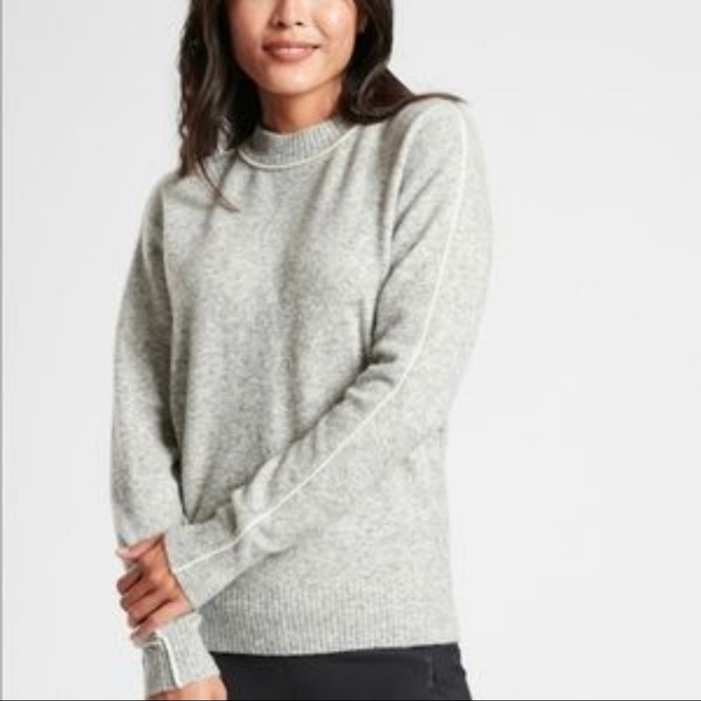 Athleta NWT Transit Crew Sweater - Grey, XS
